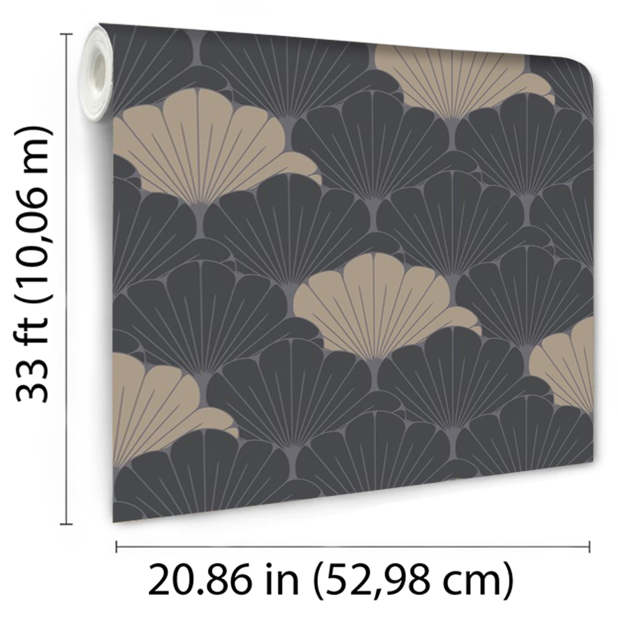 Designs Direct Giant Art Deco Gingko Leaf Wallpaper